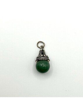 925 Sterling Silver Jade Ball Pendant